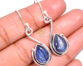 Kyanite Earrings, Sterling Silver Jewelry ,Gift for her, Gemstone Jewelry, Drop earrings,Christmas gifts,wedding Jewelry,925 Sterling Silver