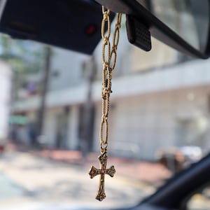 Make Ur 18k Gold Plated Car Charm, Steering Wheel Chain, Car Hanging Deco, Car Ornament, Car Jewellery, Car Accessories, personalized Ca