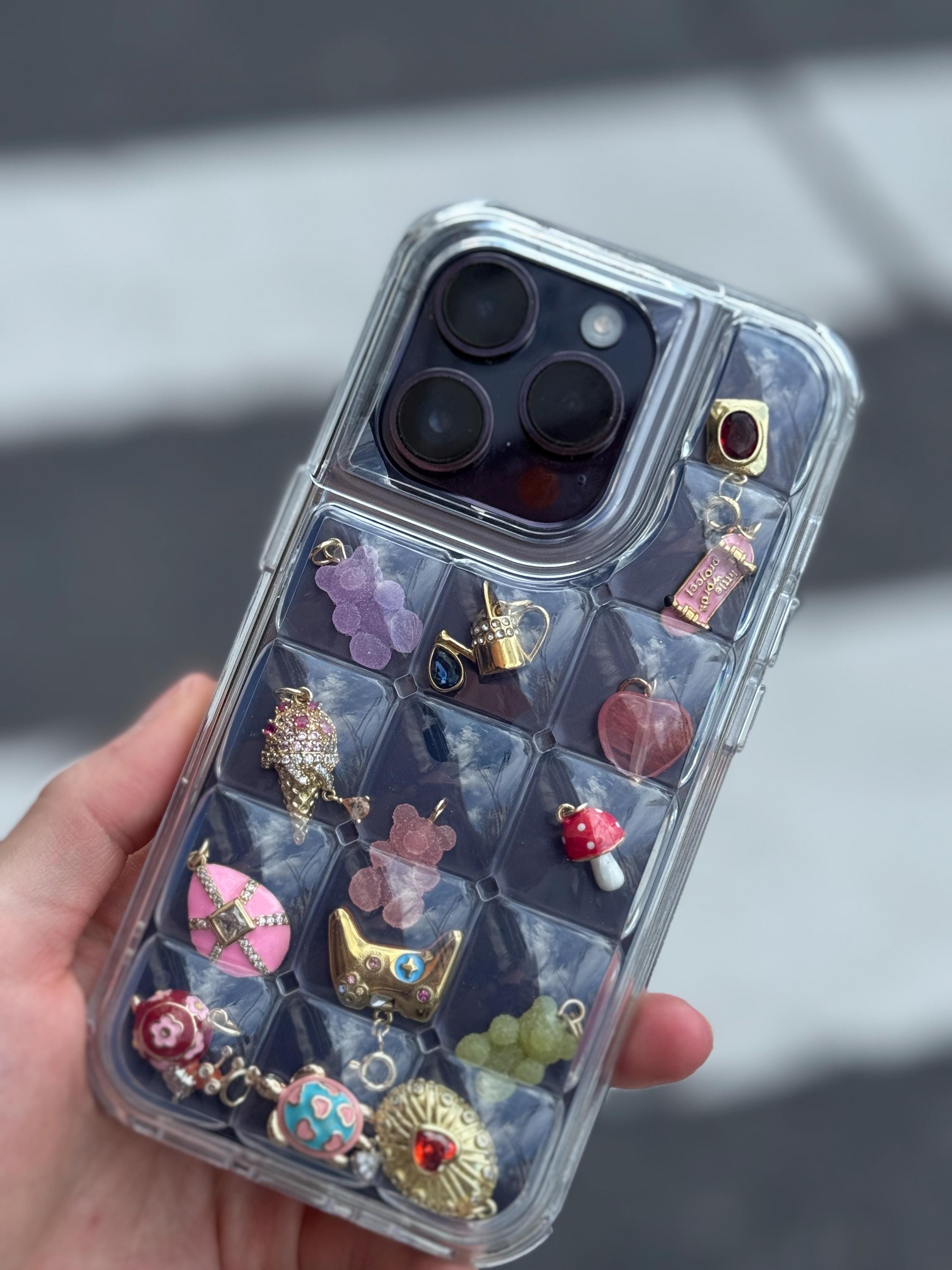 iPhoneアクセサリー Rosemuse charm clear smart phone case Amazon.com: Chain Beads Pendant Hand Strap Hang Phone Charm