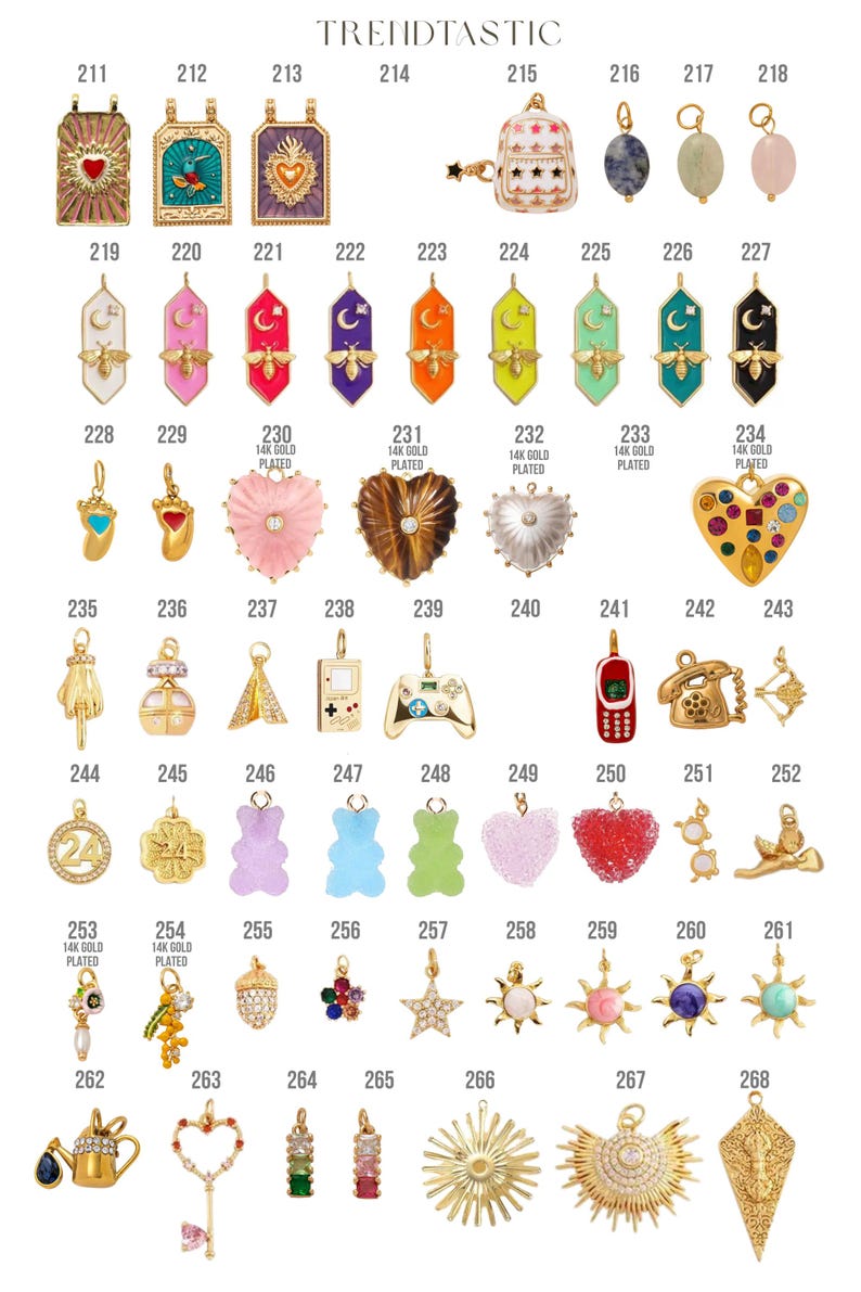 Charm Brooch Make Your Own Pin Customizable Safety Pin Purse Handbag Backpack Cardigan Fashion 18K Gold Plated Personalized Pin image 9