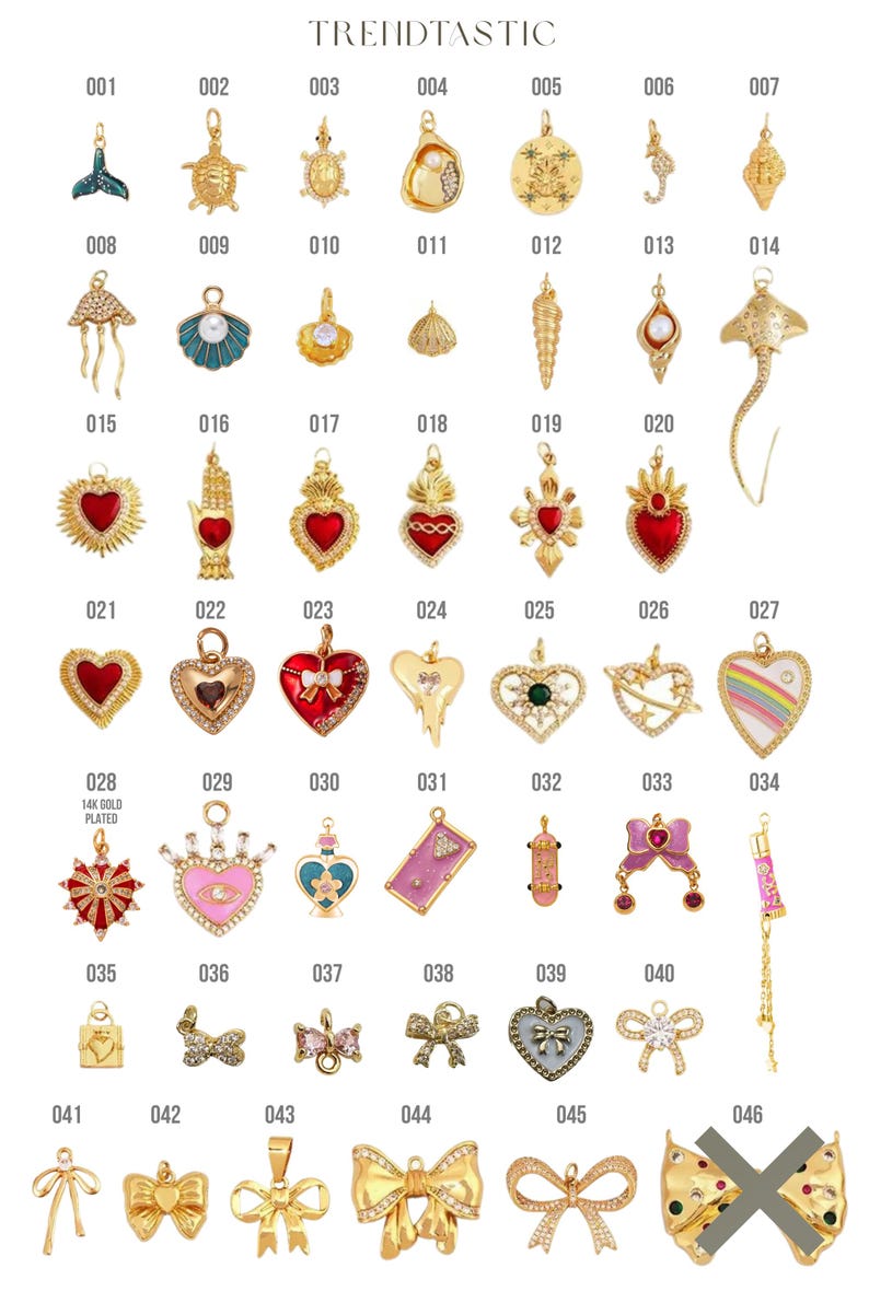 Charm Brooch Make Your Own Pin Customizable Safety Pin Purse Handbag Backpack Cardigan Fashion 18K Gold Plated Personalized Pin image 5