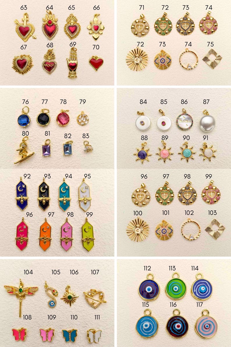 Labubu Initial Labubu Charm Necklaces, Stars & Hearts, Labubu 18K Gold Accessories ...