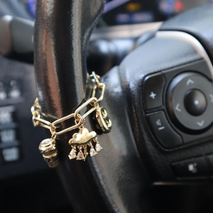 Make Ur Car Charm, Steering Wheel Chain, Car Hanging Deco, Car Ornament, Car Jewellery, Car Accessories, personalized Car Gift, Boho, Kawaii