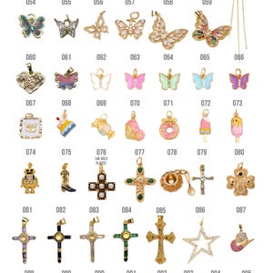 Charm Brooch Make Your Own Pin Customizable Safety Pin Purse Handbag Backpack Cardigan Fashion 18K Gold Plated Personalized Pin image 6