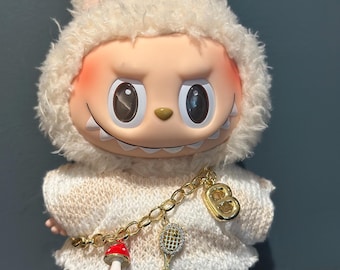 Doll Necklace – Matching Charm Necklace Jewelry fit Labubu Crybaby, Chiikawa, Stella – Handmade Resin Kawaii Accessory – for 17cm Doll
