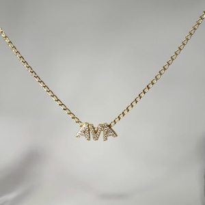 Collar personalizado con doble inicial, collar de dos letras en oro de 18 quilates, collar con letras personalizadas, collar para pareja, regalo de aniversario y del Día de la Madre.