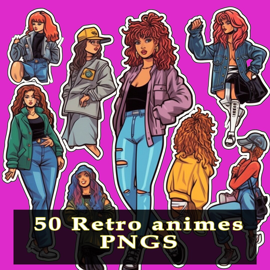 Anime PNG Anime Sticker PNG Pack Anime Sticker Set Anime Etsy