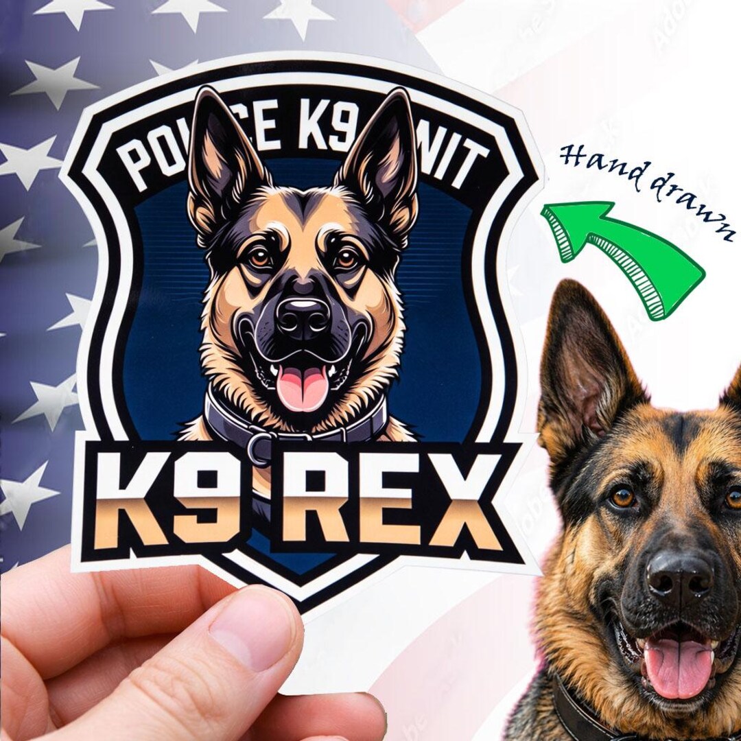 K9 Sticker Square Custom Police K9 Stickers Decals, K9 Unit Decal, Police Dog, Law ...