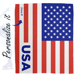 Personalized USA Flag Blanket | Custom American Flag Throw