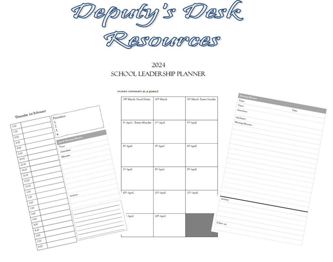 School Administrator Deputy Principal Management Executive Diary