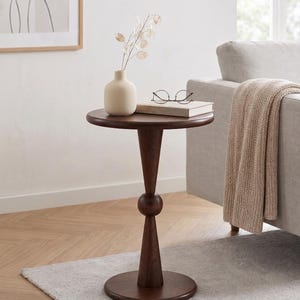 Mesita auxiliar rústica de madera hecha a mano, mesa de centro moderna a medida, mesita de noche de estilo granja, mesa auxiliar junto a la cama, mesa decorativa
