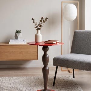 Handmade Wooden & Metal Pedestal Side Table – Sculptural Accent End Table, Modern Rustic Living Room Sofa Table, Luxury Minimal Home Decor

Add timeless elegance to your space with this handmade wooden and metal pedestal side table, designed as both a functional piece of furniture and a sculptural statement.

This unique accent table features a beautifully crafted solid wood tabletop paired with a durable metal pedestal base, creating the perfect balance of warmth and modern sophistication.