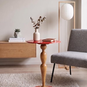 Handmade Wooden & Metal Pedestal Side Table – Sculptural Accent End Table, Modern Rustic Living Room Sofa Table, Luxury Minimal Home Decor

Add timeless elegance to your space with this handmade wooden and metal pedestal side table, designed as both a functional piece of furniture and a sculptural statement.

This unique accent table features a beautifully crafted solid wood tabletop paired with a durable metal pedestal base, creating the perfect balance of warmth and modern sophistication.
