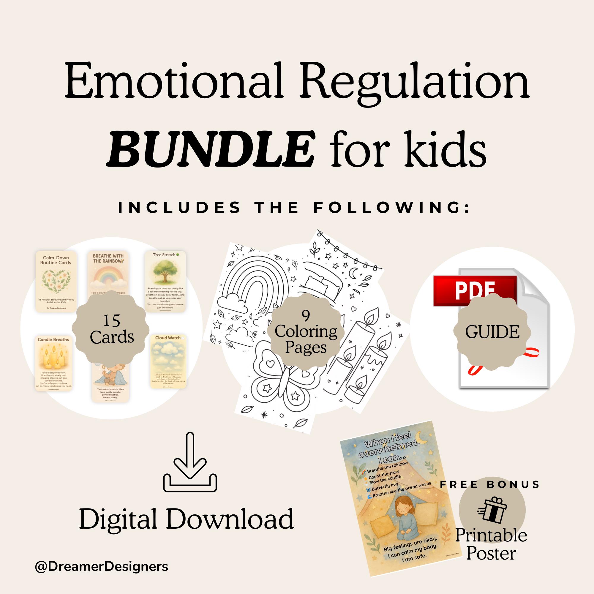 Calm Down Routine Printable • Kids Emotional Regulation Toolkit (PDF ...