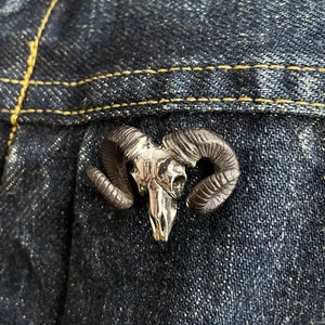 Aries Ram Skull Brooch Available in 2 Colourways.