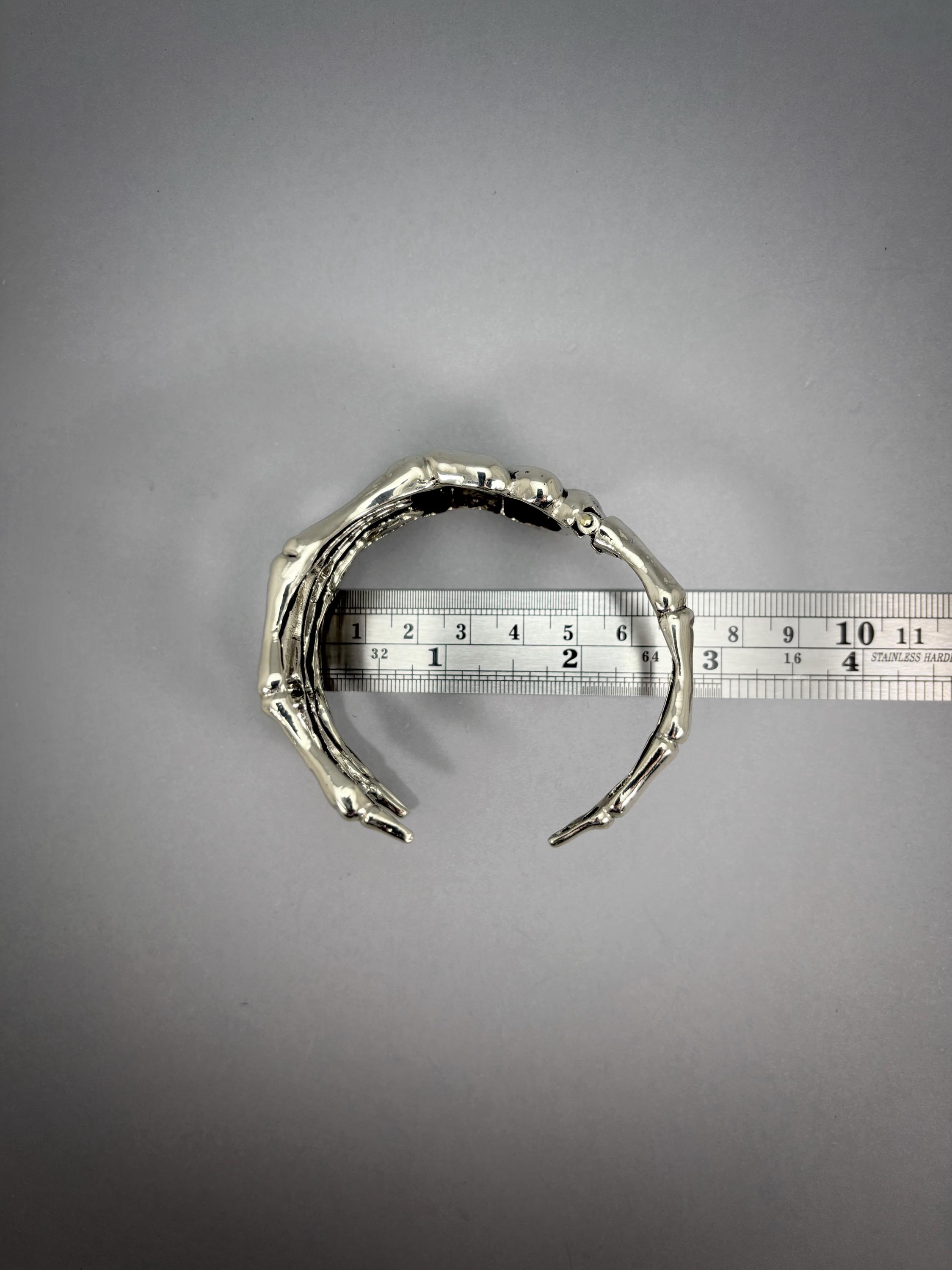 Skeleton Hand Bone Bangle Bracelet Handcuff. Available in 2 