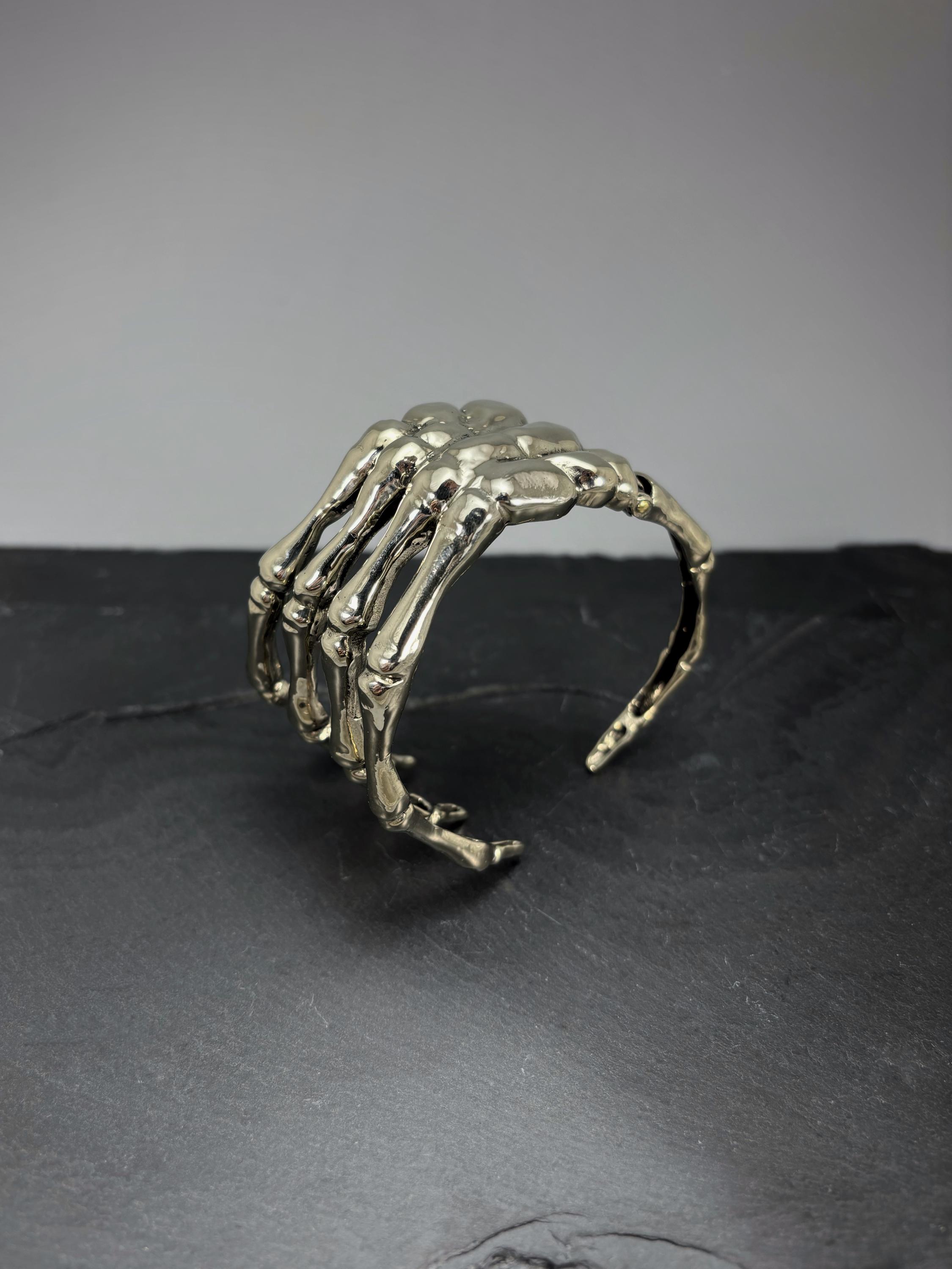 Skeleton Hand Bone Bangle Bracelet Handcuff. Available in 2 