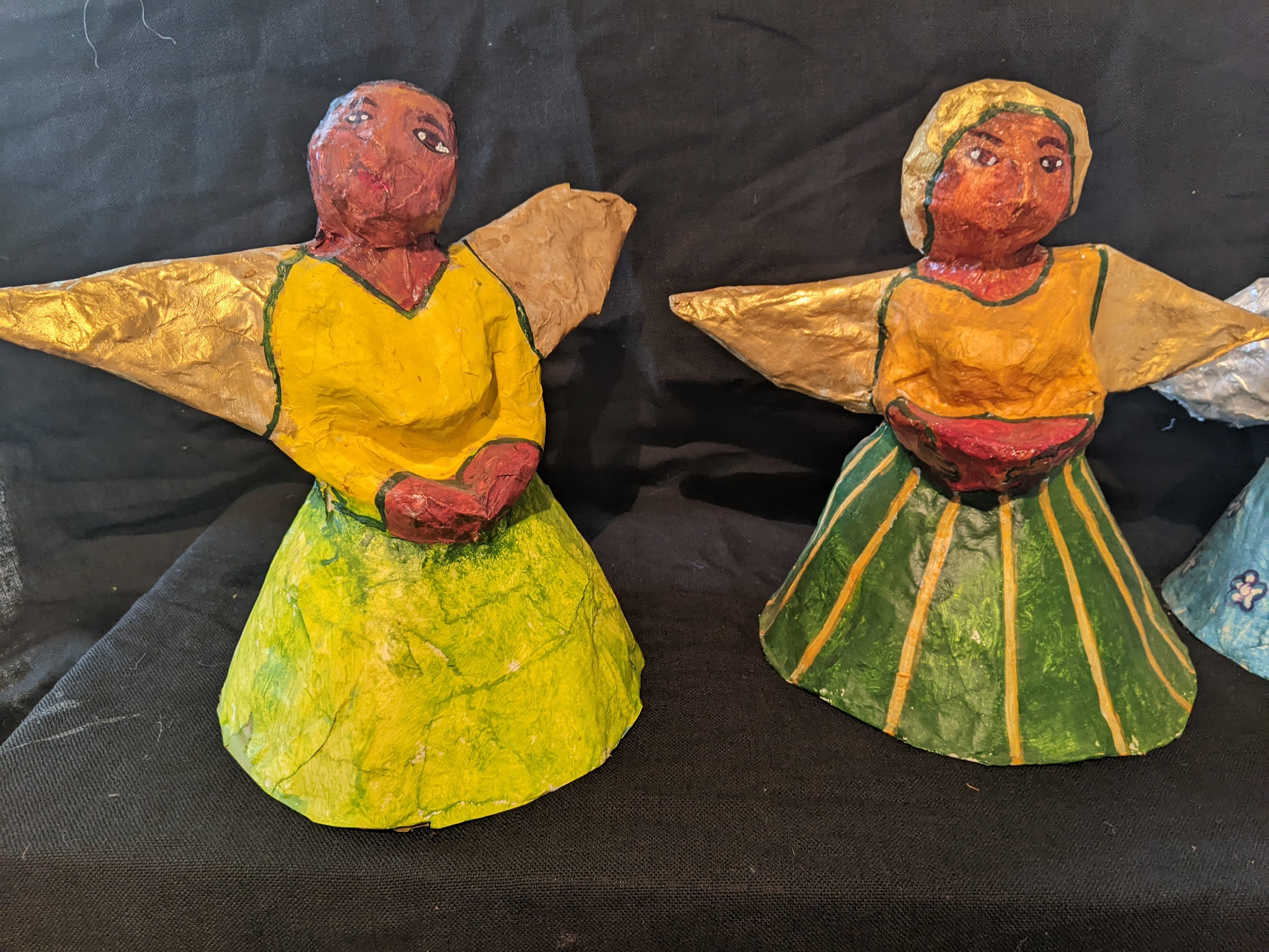 Paper Mache Christmas Angels Etsy