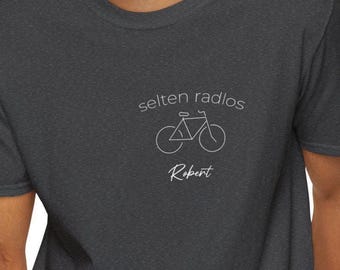 Bicycle T-Shirt Personalized Bicycle Shirt Cycling Gift Biker Shirt Road Bike T-Shirt with Name Cyclist Rarely Bikeless