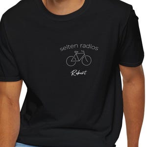 Road bike T-shirt Personalized bicycle shirt Cycling gift Biker shirt Road bike T-shirt Cycling cyclist Rarely bikeless Mountain bike fan