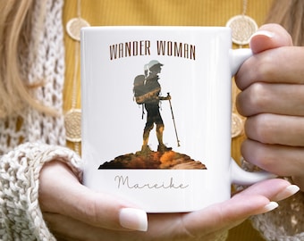Taza de regalo excursionista con nombre Wander mujer taza de café personalizada 0.33l taza de té excursionista mujer alpinista