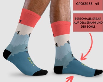 Wanderer Socken Wander Strümpfe personalisiert Hiking Geschenk Bergsteiger