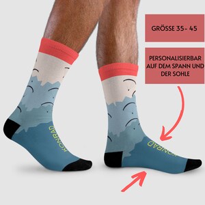 Gleitschirm Socken Paragliding Strümpfe personalisiert Flugsport Kleidung mit Namen
