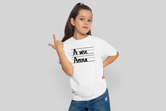 Einschulung Shirt Schulstart Grundschul TShirt mit Namen ABC Schulkind T-Shirt Mädchen und Jungen