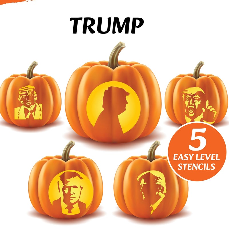 Trump Pumpkin Stencil Etsy