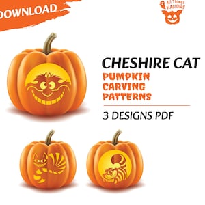 Alice in Wonderland Pumpkin Stencil - Etsy