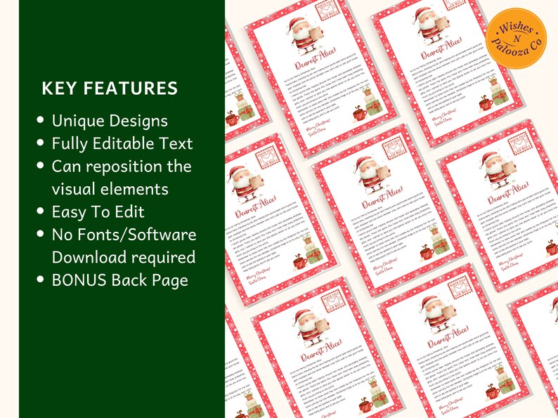 EDITABLE Letter From Santa Template easy A4 Size Printable - Etsy