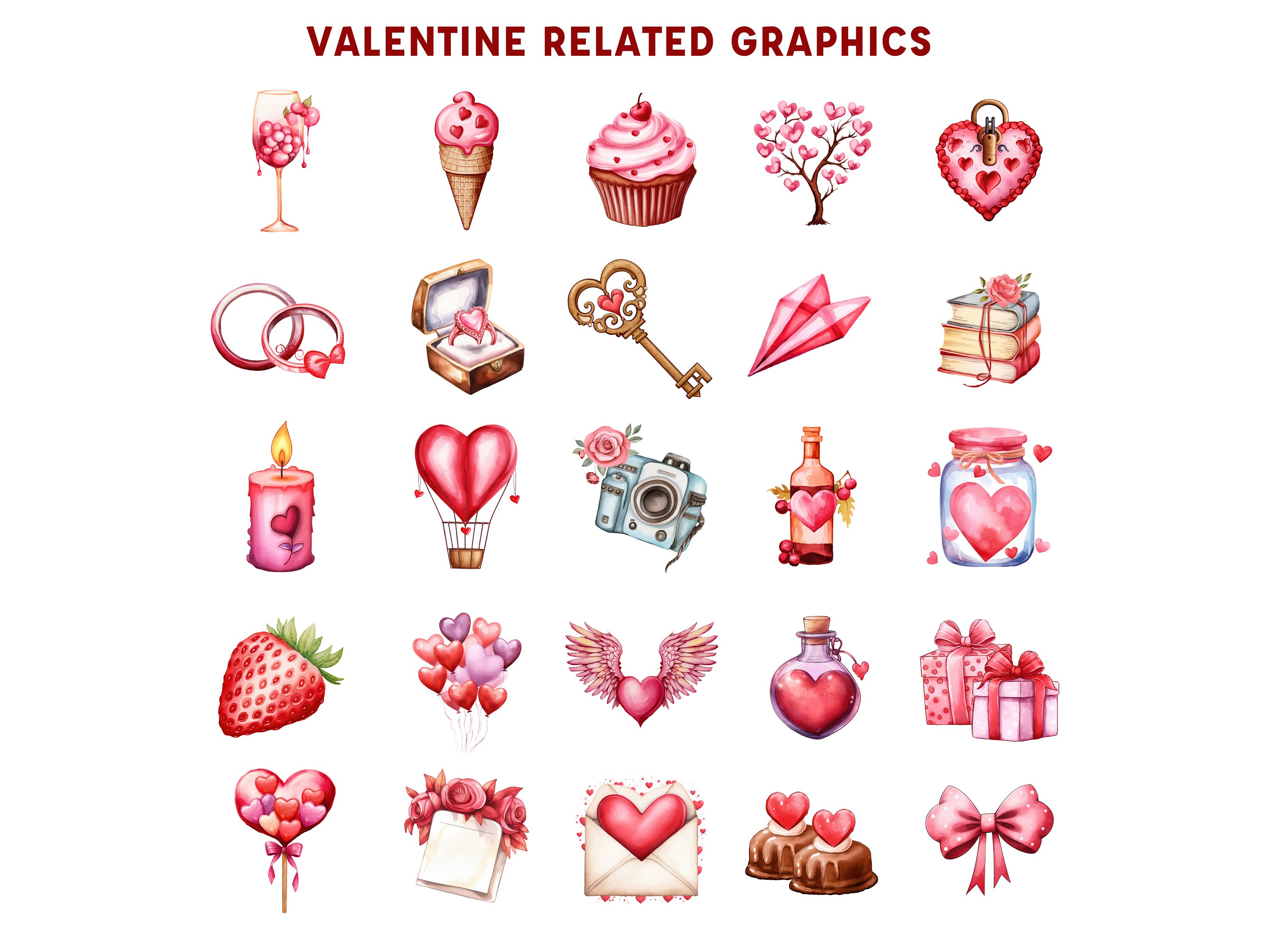 30 Valentines Day Bingo Game Printable, Valentine Bingo, Kids Valentine ...