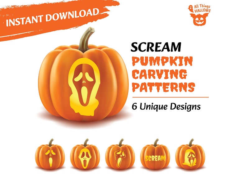 Ghost Face Scream Horror Movie Printable Pumpkin Stencil Template scream-pumpkin-template-free-printable-templates