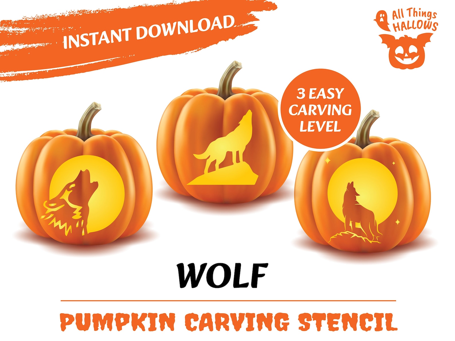 WOLF Pumpkin Carving Stencil Templates Halloween Jack O Lantern Pattern wolf-pumpkin-carving-stencil-templates-halloween-jack-o-lantern-pattern