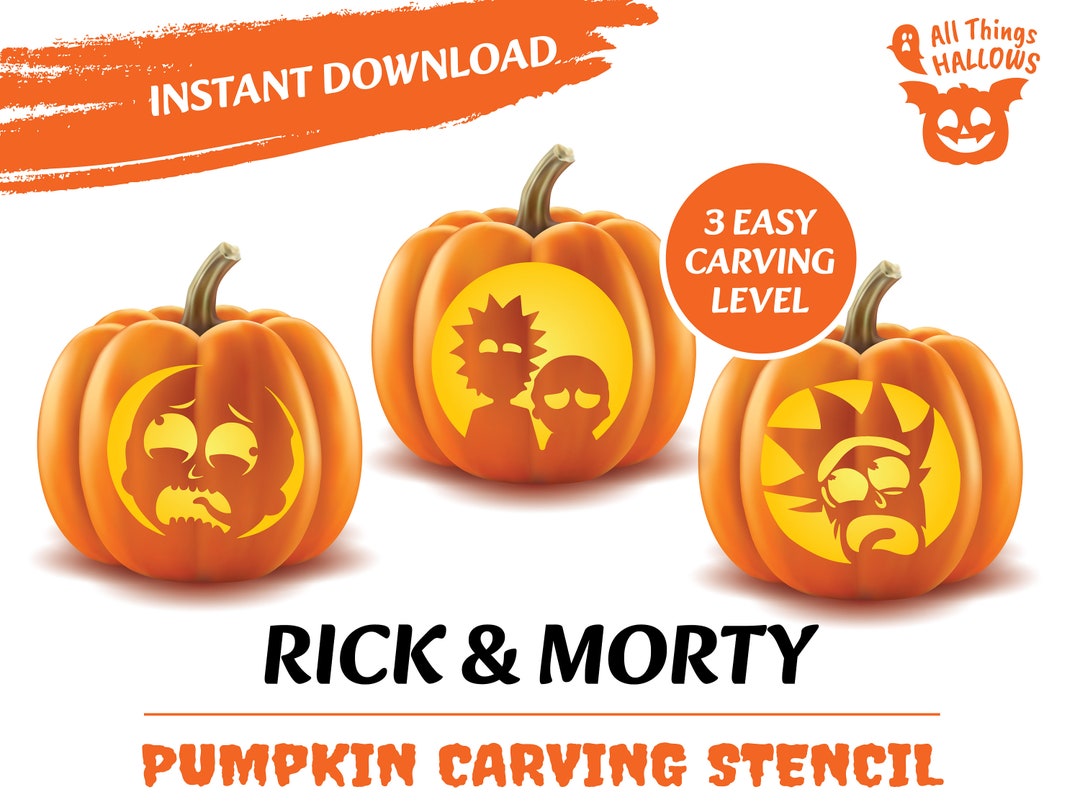 Rick Morty Pumpkin Carving Stencil Templates Pattern Jack Etsy rick-morty-pumpkin-carving-stencil-templates-pattern-jack-etsy