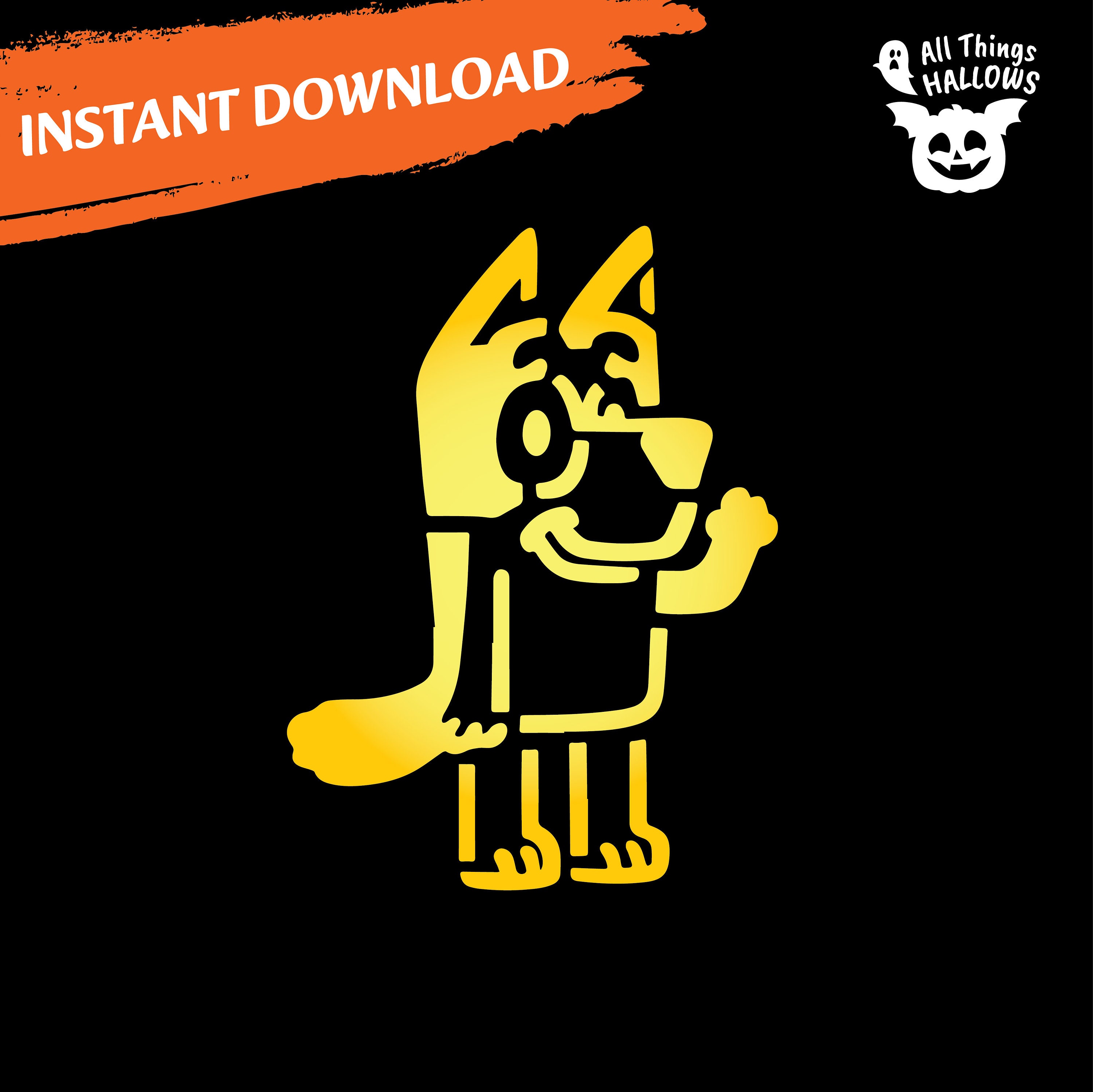 BLUEY Pumpkin Carving Stencil Template Halloween Jack O Etsy UK