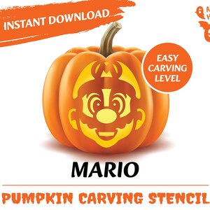 Super Mario Pumpkin Stencils Etsy Super Mario Pumpkin Stencils Etsy