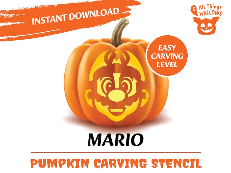 Creative Super Mario Pumpkin Carving Stencil Instant Download PDF Etsy creative-super-mario-pumpkin-carving-stencil-instant-download-pdf-etsy