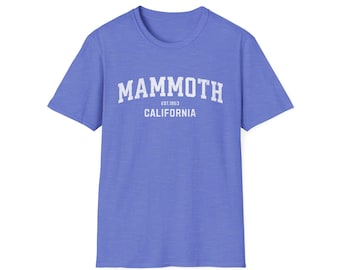 Mammoth California Ski T-Shirt: Distressed Style, Winter Sports Tee