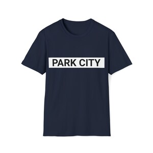 Park City Unisex Softstyle T-Shirt, Trendy Fun Skiing tshirt, Father&#39;s Day Gift, Snowboarding t-shirt, Christmas tshirt