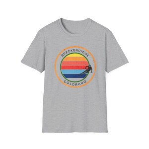 Breckenridge Sun Skier T-Shirt, Trendy Fun Skiing tshirt, Father&#39;s Day Gift, Snowboarding t-shirt, Christmas t shirt, Colorado