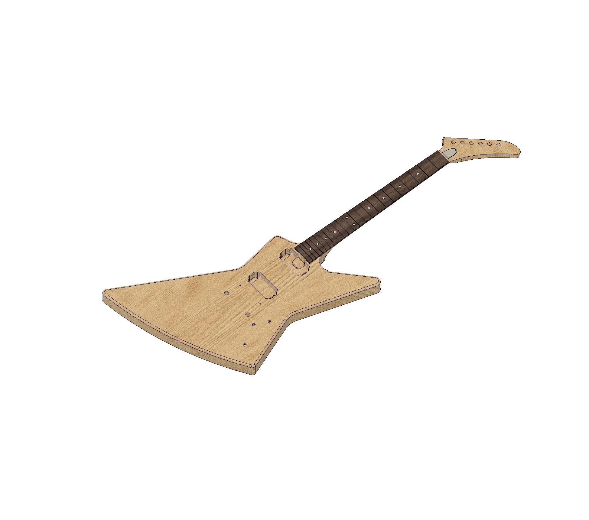 ギター ESP Explorer MX-250type Order ESP MX-250 Explorer 3D | CNC Files | Guitar Plan - Etsy