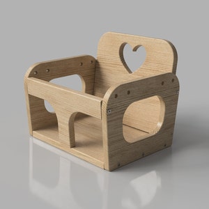 Toddlers swing 3D CAD files 1:1 Scale | CNC furniture plan | Plywood Hardwood | DIY Kids
