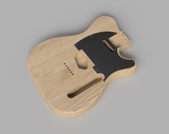 Archivos CAD 3D de cuerpo de guitarra Fender Telecaster Offset a escala 1:1 / Archivos CNC / Plano de guitarra