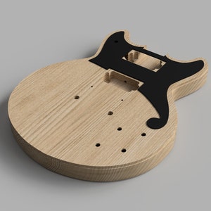 D'angelico Deluxe Brighton Gitaarlichaam 3D CAD-bestanden 1:1 Schaal | CNC-bestanden | DIY-project | 3d printen