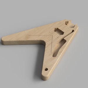 Gibson Flying V 1983 Guitar Body 3D CAD files 1:1 Scale | CNC Files | DIY Project | 3D Printing