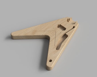 Gibson Flying V 1983 Guitar Body 3D CAD files 1:1 Scale | CNC Files | DIY Project | 3D Printing