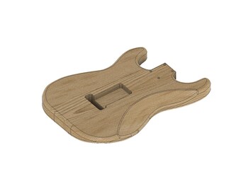 フェンダー ストラトキャスター HSH ギターボディ 3D ファイル: CNC