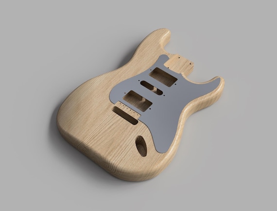 Fender Stratocaster HSH Guitar Body 3D Files: CNC Plan (digital
