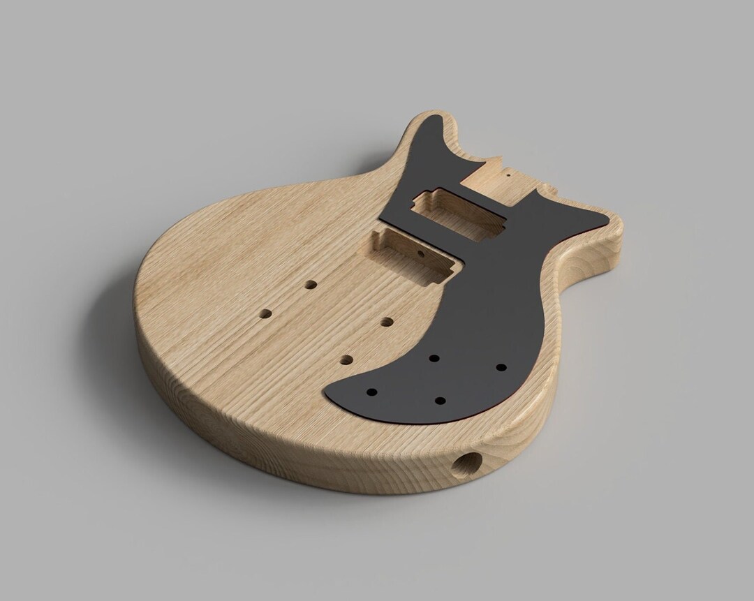 Red Special Gibson Hybrid Guitar Body 3D CAD Files 1:1 Scale | CNC ...